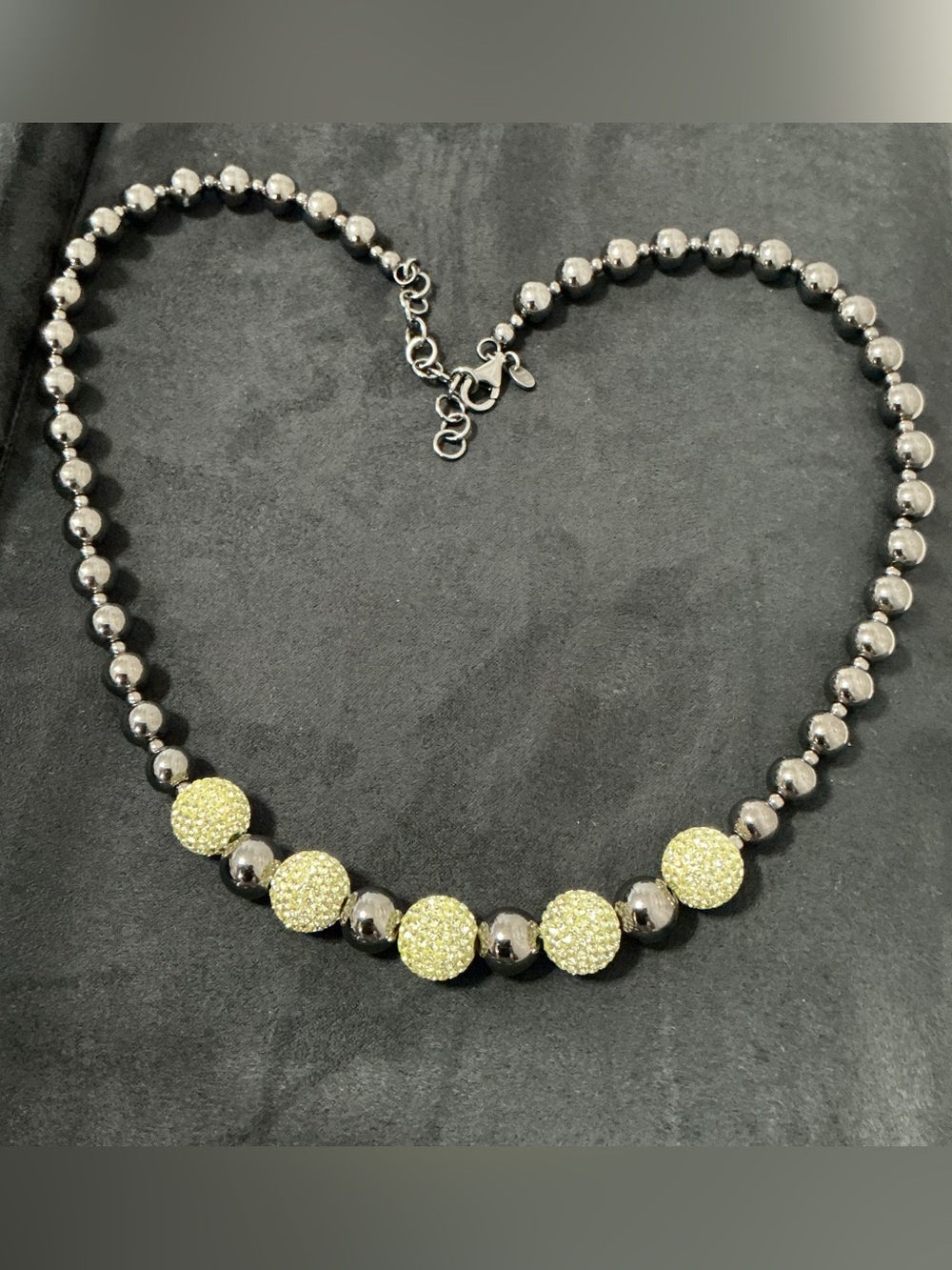 Milor Italy 925 Ball Crystal Necklace